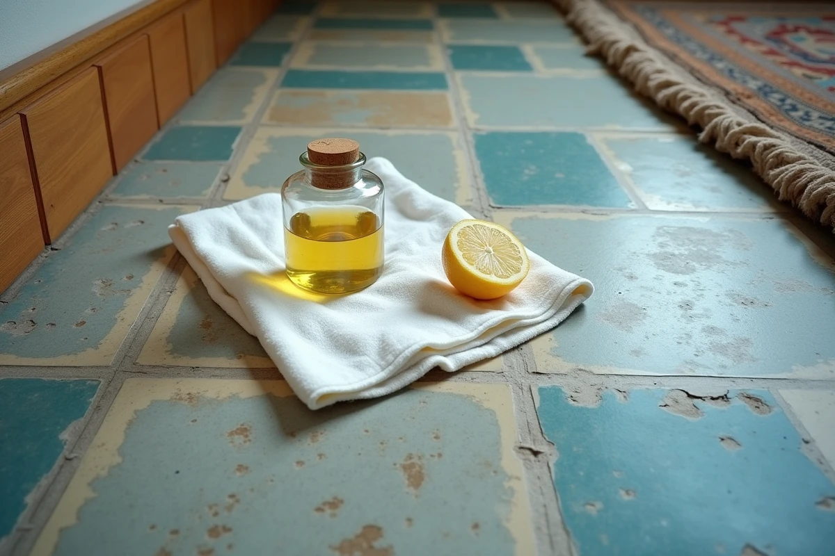 Nettoyage naturel du lino avec du vinaigre blanc et du citron, méthode traditionnelle de grand-mère