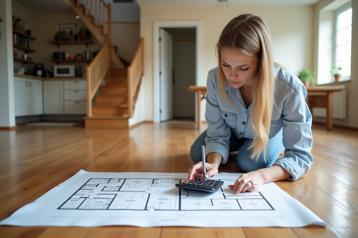 Jeune femme planifiant la rénovation d