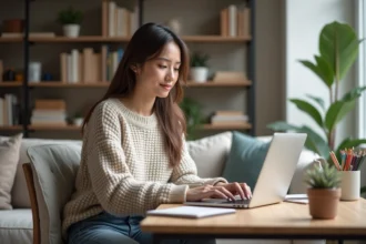 coin bureau fonctionnel avec mobilier pratique et espace de rangement