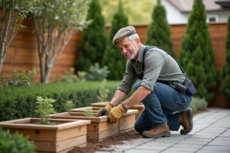 Aménagement d'un salon de jardin dans un espace extérieur